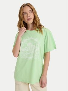 Roxy T-Shirt Hangloose The Sky ERJZT06020 Zielony Regular Fit. Zielone t-shirty Roxy, s, bez wzorów, z bawełny, bez kołnierzyka, bez ramiączek. Za 109,99 zł.