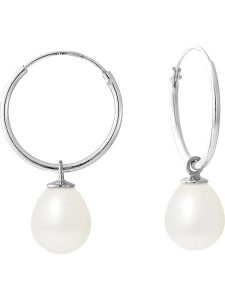 Pearl Addict Srebrne kolczyki-kreole z perłami rozmiar: onesize. Białe kolczyki Pearl Addict, z perłą, srebrne. Za 267,92 zł.