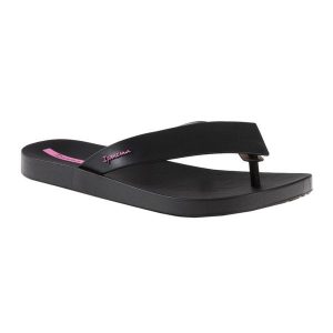 Japonki plażowe damskie Ipanema Hit. Czarne klapki Ipanema, bez wzorów, bez obcasa. Za 47,99 zł.