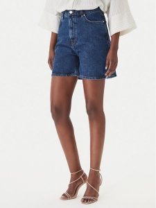 HUGO Szorty jeansowe Gelita_2 50559976 Granatowy Regular Fit. Niebieskie szorty Hugo, bez wzorów, z bawełny. Za 499,99 zł.