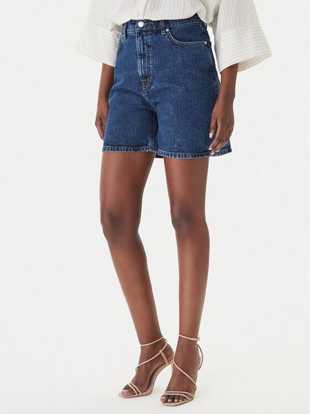 HUGO Szorty jeansowe Gelita_2 50559976 Granatowy Regular Fit. Niebieskie szorty Hugo, bez wzorów, z bawełny. Za 499,99 zł.