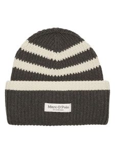 Marc O´Polo Czapka w kolorze antracytowo-kremowym rozmiar: onesize. Brązowe czapki bez wzorów, z bawełny. Za 148,61 zł.
