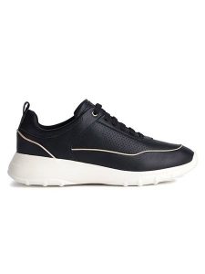 Geox Sneakersy "Dalleniee" w kolorze czarnym rozmiar: 36. Czarne trampki Geox, bez wzorów, z gumy, bez zapięcia. Za 144,92 zł.
