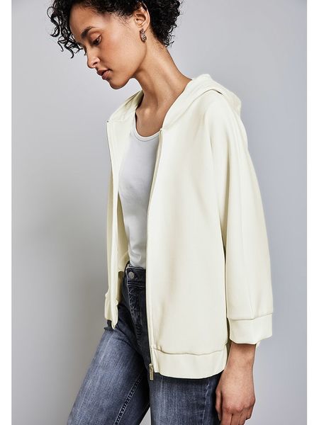 Street One Bluza w kolorze kremowym rozmiar: 40. Brązowe bluzy Street One, bez wzorów, bez kaptura. Za 179,64 zł.