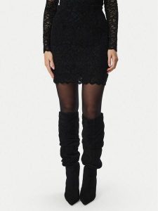 Guess Spódnica mini W6BD59 K7909 Czarny Regular Fit. Czarne spódnice Guess, xxl, z aplikacjami, z syntetyku, mini. Za 292,99 zł.
