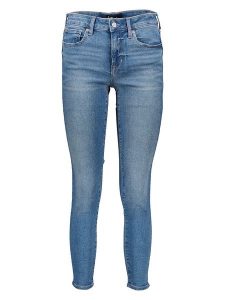 GAP Dżinsy - Skinny fit - w kolorze niebieskim rozmiar: W26. Niebieskie jeansy GAP, bez wzorów, z podwyższonym stanem. Za 96,83 zł.
