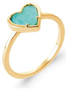 L'Atélier Précieux Pozłacany pierścionek z amazonitem rozmiar: 54. Żółte pierścionki l'Atelier precieux, pozłacane. Za 239,40 zł.