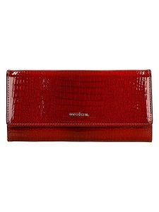 Wojas Skórzany portfel w kolorze czerwonym - 19 x 10 x 3 cm rozmiar: onesize. Czerwone portfele Wojas, bez wzorów, z materiału. Za 150,45 zł.
