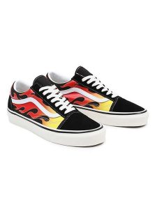 Vans Skórzane sneakersy w kolorze czarno-czerwonym rozmiar: 37. Czarne trampki Vans, bez wzorów, bez zapięcia. Za 118,01 zł.