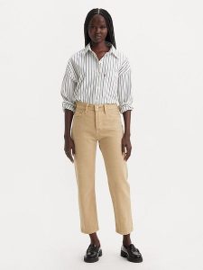 Levi's Dżinsy - Regular fit - w kolorze jasnobrązowym rozmiar: W26/L28. Brązowe jeansy Levi's®, z aplikacjami, z podwyższonym stanem. Za 174,84 zł.