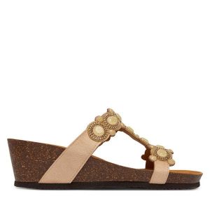 Klapki Scholl. Brązowe klapki Scholl, bez wzorów, bez obcasa. Za 414,99 zł.