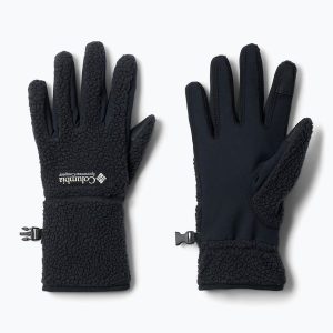 Rękawiczki trekkingowe damskie Columbia Helvetia II Sherpa. Czarne rękawiczki Columbia, bez wzorów. Za 149,99 zł.