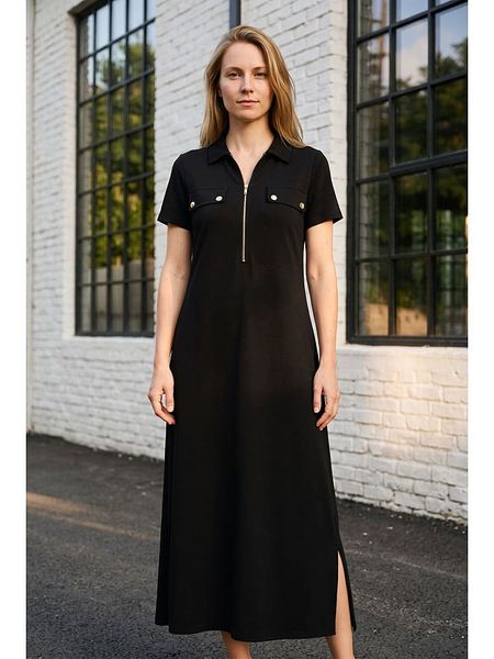 SOULSHAE Sukienka w kolorze czarnym rozmiar: L/XL. Czarne sukienki SOULSHAE, na co dzień, l, bez wzorów, bez kołnierzyka, bez ramiączek, maxi, proste. Za 124,95 zł.