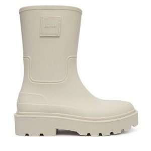 Kalosze Calvin Klein. Białe kalosze Calvin Klein, bez wzorów. Za 409,99 zł.