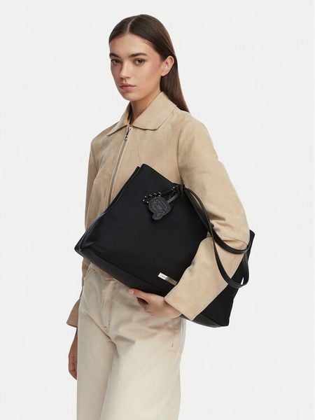 KARL LAGERFELD Torebka B2W30064 Czarny. Czarne shopper bag KARL LAGERFELD, bez wzorów, z materiału, bez dodatków. Za 669,99 zł.