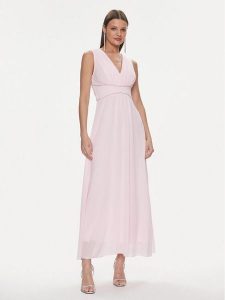 Rinascimento Sukienka wieczorowa CFC0117736003 Różowy Regular Fit. Czerwone kombinezony Rinascimento, s, bez wzorów, z syntetyku, wizytowe, bez kołnierzyka, bez ramiączek. Za 359,99 zł.