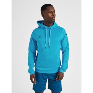 Bluza do piłki ręcznej dla dorosłych Hummel hml CORE XK poly z kapturem. Niebieskie bluzy Hummel, s, bez wzorów, z kapturem. Za 191,00 zł.