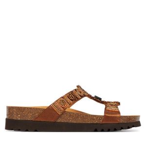 Klapki Scholl. Brązowe klapki Scholl, bez wzorów, bez obcasa. Za 319,99 zł.