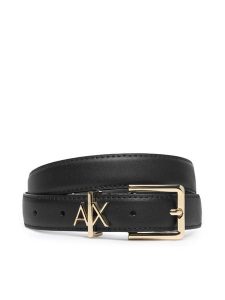 Armani Exchange Pasek 941182 4R759 00020 Czarny. Czarne paski Armani Exchange, bez wzorów, ze skóry. Za 329,99 zł.