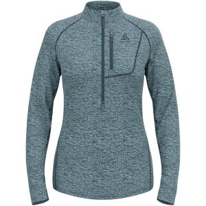 Bluza techniczna damska ODLO Tencia Mid Layer 1/2 zip. Niebieskie bluzy ODLO, bez wzorów, bez kaptura. Za 399,99 zł.
