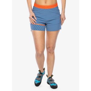 Spodenki wspinaczkowe damskie La Sportiva Comp Short. Niebieskie szorty La Sportiva, bez wzorów. Za 287,99 zł.