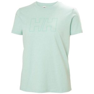 T-shirt damski Helly Hansen Tech Logo. Niebieskie t-shirty Helly Hansen, bez wzorów, bez kołnierzyka, bez ramiączek. Za 195,00 zł.