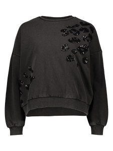 Pieces Bluza w kolorze antracytowym rozmiar: XL. Czarne bluzy Pieces, xl, bez wzorów, bez kaptura. Za 59,95 zł.