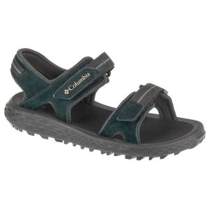 Sandały Columbia Konos Hiker 2-Strap Sandal 2121311010 zielone. Zielone sandały bez wzorów, z gumy, bez obcasa, bez zapięcia. Za 366,10 zł.