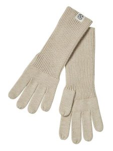 MOSS COPENHAGEN Rękawiczki "Galine Rachelle" w kolorze beżowym rozmiar: onesize. Brązowe rękawiczki Moss Copenhagen, bez wzorów, z materiału. Za 83,45 zł.