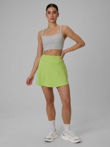 4F Spódnica treningowa szybkoschnąca damska - zielona XL. Zielone spódnice 4f, xl, bez wzorów, mini. Za 119,99 zł.