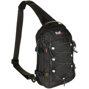 Torba na ramię Compact Sling. Czarne torby podróżne i sportowe MFH MAX FUCHS, bez wzorów, na ramię. Za 110,99 zł.