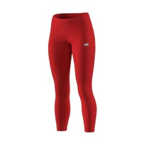 Długie legginsy damskie Errea Essential. Czerwone legginsy ERREA, bez wzorów, z materiału, długie. Za 96,50 zł.