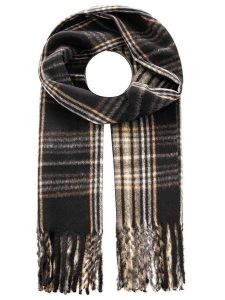 Zwillingsherz Szal w kolorze brązowym rozmiar: onesize. Brązowe szaliki Zwillingsherz, bez wzorów, z materiału. Za 126,15 zł.