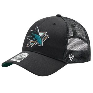 Czapka z daszkiem dla dorosłych 47 NHL San Jose Sharks Branson Cap. Czarne czapki 47 Brand, bez wzorów, z bawełny, sportowe. Za 99,99 zł.