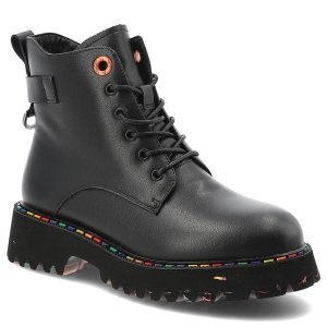 Czarne Trapery Artiker Modne Buty Damskie. Czarne buty zimowe ARTIKER, z jeansu, bez obcasa, bez zapięcia. Za 288,99 zł.