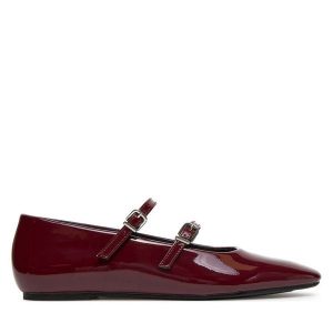 Baleriny DeeZee. Czerwone balerinki DeeZee, bez wzorów, bez obcasa, bez zapięcia. Za 139,99 zł.