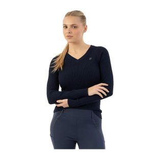 Pull w splot w damski ANKY ATC261303. Niebieskie swetry klasyczne ANKY, na zimę, z dzianiny, bez kołnierzyka. Za 383,00 zł.