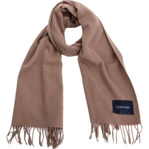 Szal CALVIN KLEIN - Classic Wool Scarf W K60K604720 007. Brązowe szaliki marki Calvin Klein, z materiału. Za 279,00 zł.