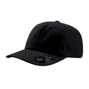 6panelowa Czapka Dad Hat Unstructured. Czarne czapki ATLANTIS, bez wzorów. Za 56,99 zł.