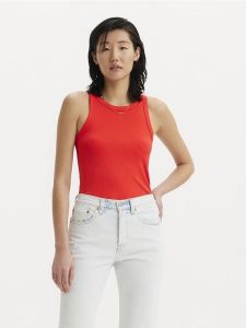 Levi's Top w kolorze czerwonym rozmiar: M. Czerwone topy Levi's®, m, bez wzorów, bez kołnierzyka, bez ramiączek. Za 70,90 zł.