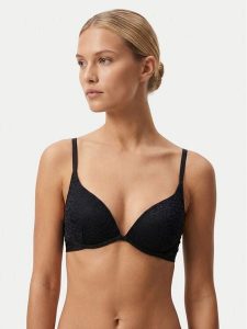 Tommy Hilfiger Biustonosz push-up UW0UW06347 Czarny. Czarne biustonosze TOMMY HILFIGER, bez wzorów, z syntetyku. Za 229,99 zł.