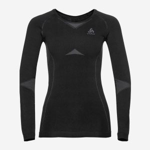 Koszulka termoaktywna narciarska damska Odlo Performance Evolution Warm. Koszule nocne ODLO, bez wzorów, bez ramiączek. Za 289,99 zł.