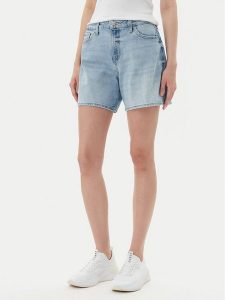 Guess Szorty jeansowe W5GD1A D4K30 Niebieski Regular Fit. Niebieskie szorty Guess, z aplikacjami, z bawełny. Za 212,00 zł.