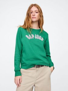 GAP Bluza w kolorze zielonym rozmiar: XL. Zielone bluzy GAP, xl, bez wzorów, bez kaptura. Za 87,81 zł.