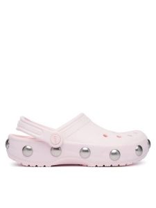 Crocs Klapki Classic Big Studded Clog 214236 Różowy jasny. Czerwone klapki Crocs, bez wzorów, z tworzywa sztucznego, bez obcasa. Za 259,99 zł.