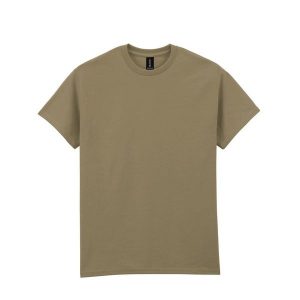 Ultra Bawełniana Koszulka Unisex Dla Dorosłych. Zielone bluzki GILDAN, m, bez wzorów, z bawełny, sportowe, bez kołnierzyka, bez ramiączek. Za 46,99 zł.