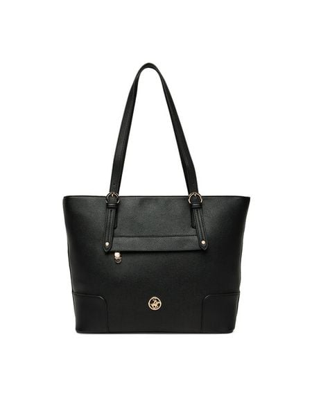 Beverly Hills Polo Club Torebka CEO-BHPC-C-007-08 Czarny. Czarne shopper bag Beverly Hills Polo Club, bez wzorów, z materiału, bez dodatków. Za 199,99 zł.