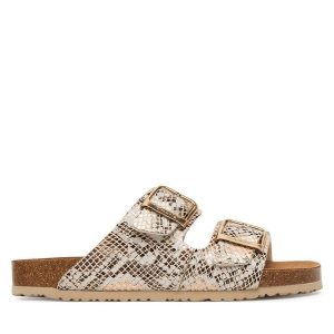 Klapki Tamaris. Brązowe klapki Tamaris, bez wzorów, bez obcasa. Za 269,99 zł.