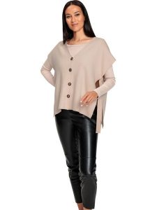 Heine Kardigan w kolorze beżowym rozmiar: 42. Brązowe swetry oversize Heine, bez wzorów, bez ramiączek. Za 78,99 zł.