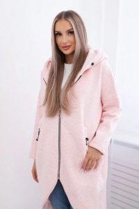 Bluza ocieplana długa pudrowy róż melanż. Czerwone bluzy KESI, l, bez wzorów, z bawełny, bez kaptura. Za 355,46 zł.
